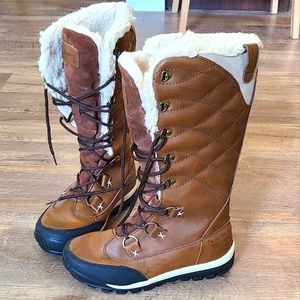 Bearpaw Leather Lace Up Isabella Winter Boots